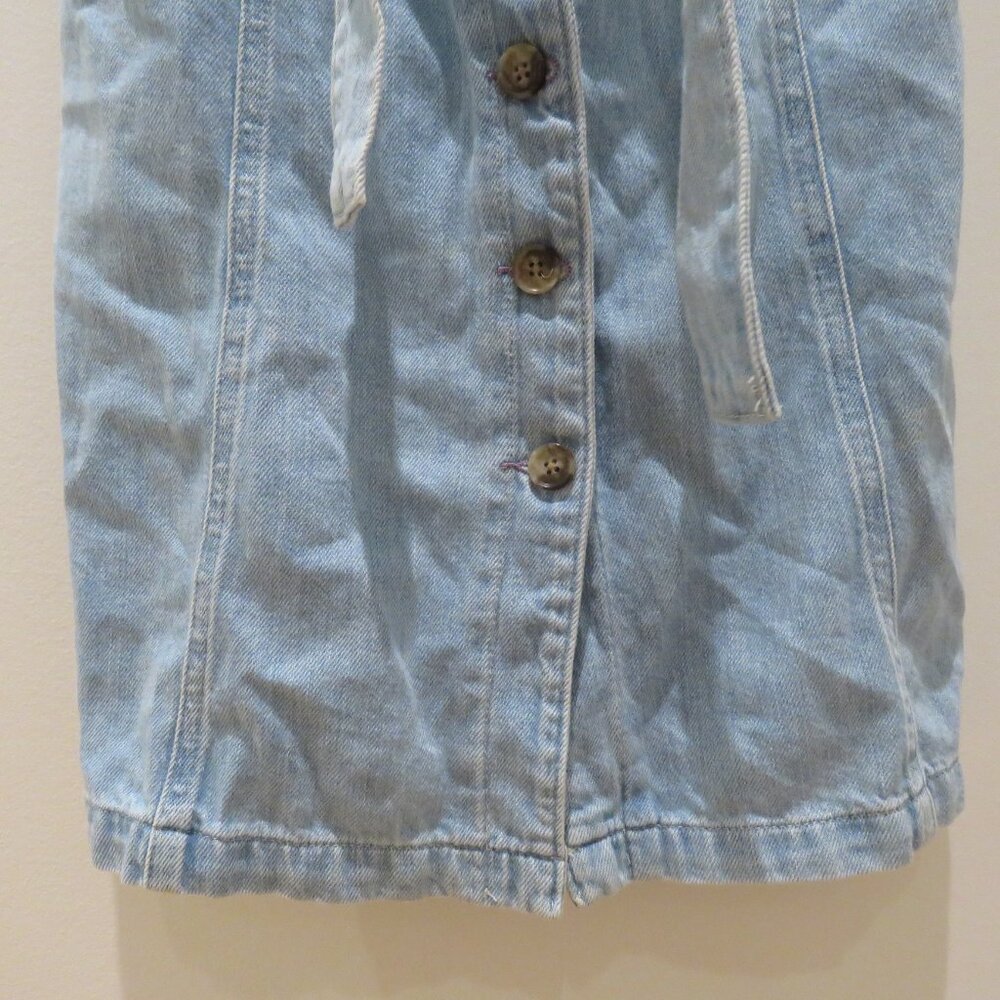 REFORMATION Farrah Chambray Denim Midi Dress Size 4 Palawan Blue Preppy Summer - Picture 10 of 16